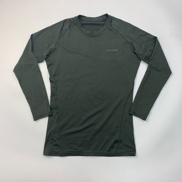 Devops T Shirt Mens M Medium Forest Green Fleece Lined Long Sleeve Base Layer - Picture 2 of 10